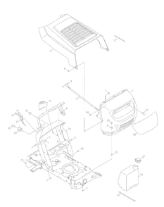 Hoodandcontrol Assembly 762and772 Diagram and Parts List for 13AC762F000 2008 Yard Machines Lawn Tractor